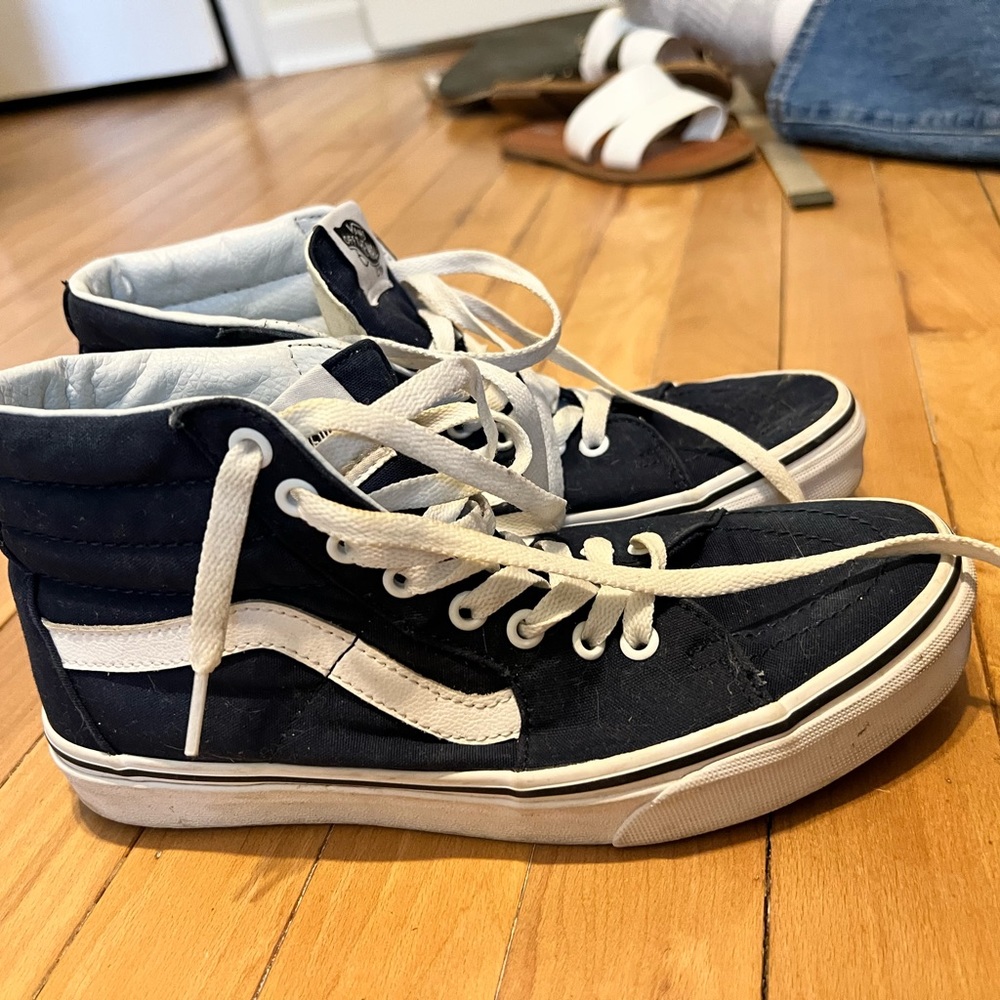 Navy Blue High Top Vans